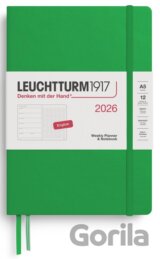 Weekly Planner & Notebook 2026 Medium (A5) Spring Leaf - tečkovaný