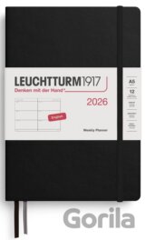 Weekly Planner 2026 Medium (A5) Black