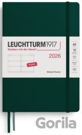 Weekly Planner 2026 Medium (A5) Forest Green