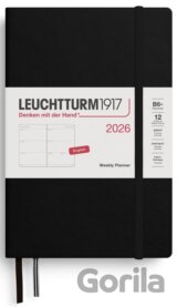 Weekly Planner 2026 Paperback (B6+) Black