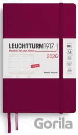 Weekly Planner 2026 Paperback (B6+) Port Red
