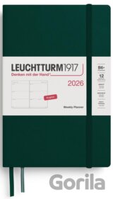 Weekly Planner 2026 Paperback (B6+) Forest Green
