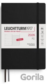 Weekly Planner & Notebook 2026 Paperback (B6+) Black