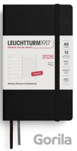 Weekly Planner & Notebook 2026 Pocket (A6) Black