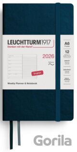 Weekly Planner & Notebook 2026 Pocket (A6) Deep Sea