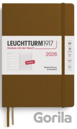 Weekly Planner & Notebook 2026 Medium (A5) Spice Brown