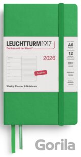 Weekly Planner & Notebook 2026 Pocket (A6) Spring Leaf