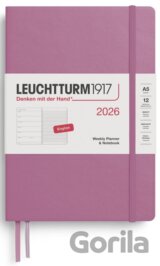 Weekly Planner & Notebook 2026 Medium (A5) Dusty Rose