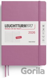 Daily Planner 2026 Medium (A5) Dusty Rose - tečkovaný
