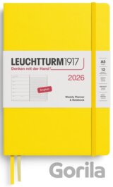 Weekly Planner & Notebook 2026 Medium (A5) Lemon