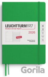 Weekly Planner & Notebook 2026 Medium (A5) Spring Leaf