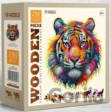 Dřevěné puzzle Jemný tygr (250 dílků)