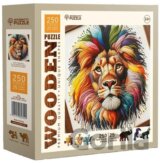 Dřevěné puzzle Jemný lví král (250 dílků)