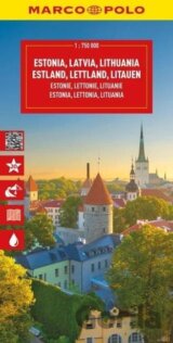 Estonsko, Lotyšsko, Litva 1:750 000 / automapa