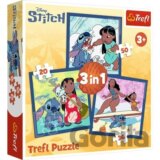 Puzzle Čas se Stitchem 3v1 (20,36,50 dílků)