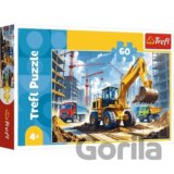 Puzzle Traktor s rypadlonakladačem (60 dílků)