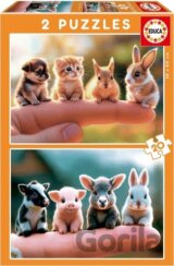 Puzzle Malá zvířátka (2x20 dílků)