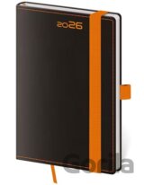 Kapesní diář 2026 Black Orange s poutkem