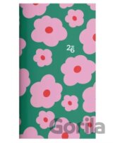 Vreckový diár 14-dňový 2026 - Kvety