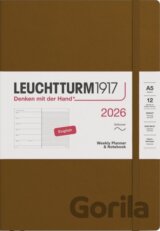 Weekly Planner & Notebook 2026 Medium (A5) Spice Brown