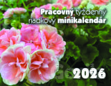Pracovný týždenný riadkový minikalendár 2026