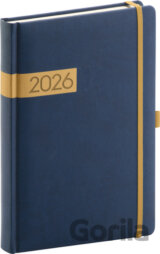 NOTIQUE Denný diár Twill 2026 (modro-zlatý)