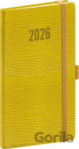 NOTIQUE Vreckový diár Rivoli 2026 (žltozelený)