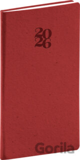 NOTIQUE Vreckový diár Essenza 2026 (čerešňa)