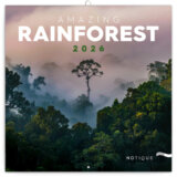 NOTIQUE Nástenný poznámkový kalendár Amazing Rainforest (Dažďové pralesy) 2026
