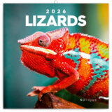 NOTIQUE Nástenný poznámkový kalendár Lizards (Jaštery) 2026
