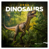 NOTIQUE Nástenný poznámkový kalendár Dinosaury 2026