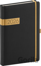 NOTIQUE Denný diár Twill 2026 (čierno-zlatý)