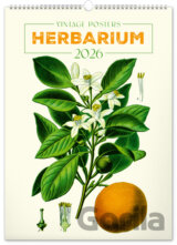 NOTIQUE Nástenný kalendár Vintage posters – herbarium (Vintage plagáty – herbár) 2026