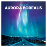 NOTIQUE Nástenný poznámkový kalendár Aurora Borealis (Polárna žiara) 2026