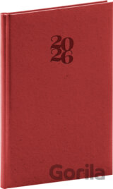 NOTIQUE Týždenný diár Essenza 2026 (čerešňa)