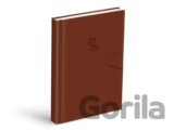 Diář 2026 D801 PU brown s magnetem