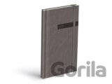 Diář 2026 T806 PU s gumkou gray
