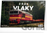 NOTIQUE Stolní kalendář Vlaky 2026