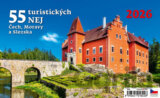 55 turistických nej Čech, Moravy a Slezska 2026 - stolní kalendář
