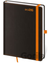 Týdenní diář 2026 A5 Black Orange s poutkem