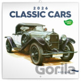 NOTIQUE Nástenný poznámkový kalendár Classic Cars 2026