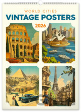NOTIQUE Nástenný kalendár Vintage posters – world cities (Vintage plagáty – svetové mestá) 2026