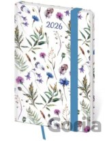 Kapesní diář 2026 Vario Wildflowers s gumičkou