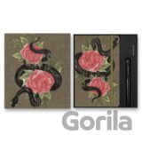 Moleskine - kolekcia Snake Roses (zápisník + guľôčkové pero)
