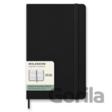 Moleskine – 12-mesačný týždenný vertikálny diár 2026 - čierny