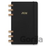 Moleskine – 12-mesačný mesačný/týždenný špirálový plánovací zápisník (diár) Spiral 2026 - čierny