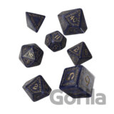 Sada runových kociek - Mixed Blue & Gold