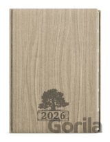 Týdenní diář 2026 Oskar Wood A5 světle hnědá