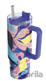 Nerezový termohrnček so slamkou Vibe Midnight Forest 880 ml