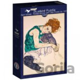 Puzzle Sediaca žena so zdvihnutými nohami, 1917